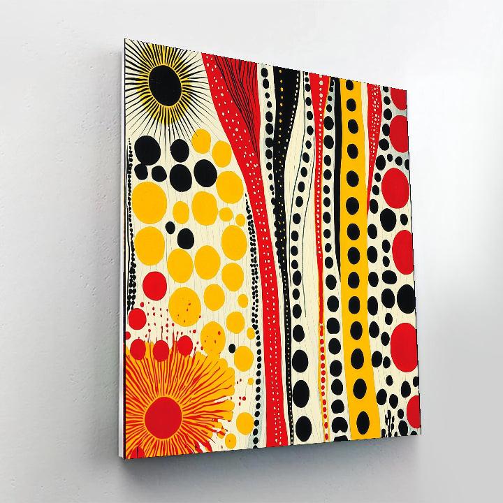 Yayoi Kusama Inspired Abstract Harmonies  DIY Paint By Numbers