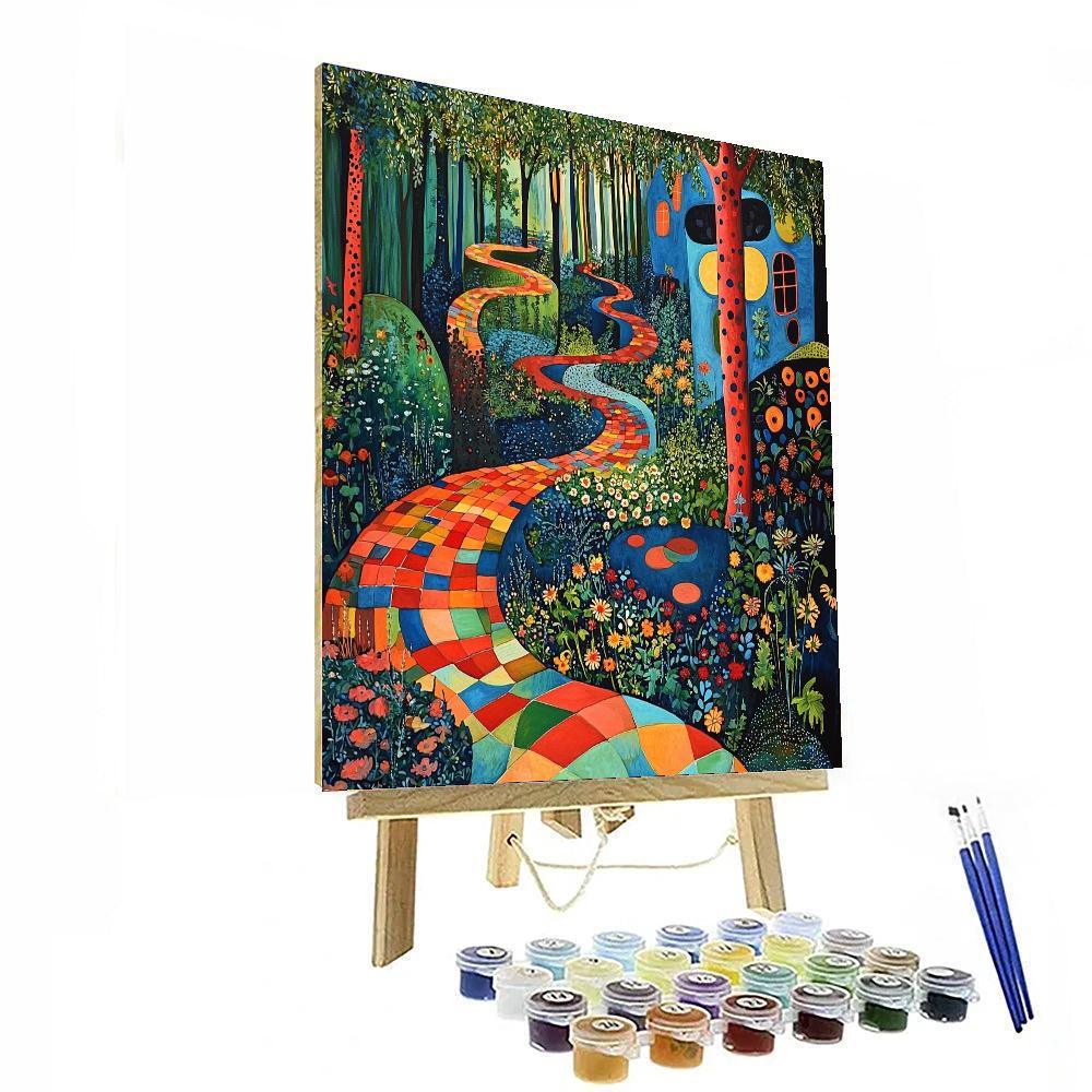 Friedensreich Hundertwasser Inspired Hundertwasser's Fantastical Garden  DIY Paint By Numbers