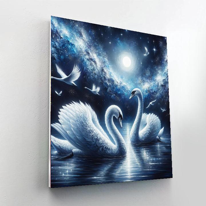 Celestial Swan Serenity Numbered Painting Kits