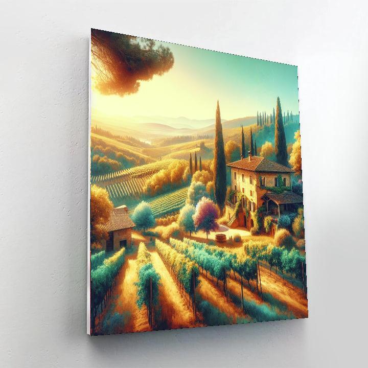 Tuscan Sunlit Villa DIY Paint By Numbers