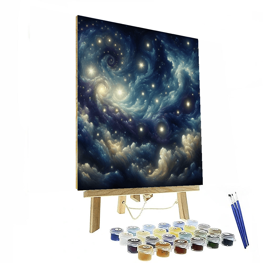 Dreamy Starry Night Sky Numbered Painting Kits