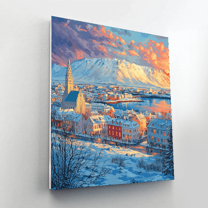 Reykjavik City Numbered Painting Kits