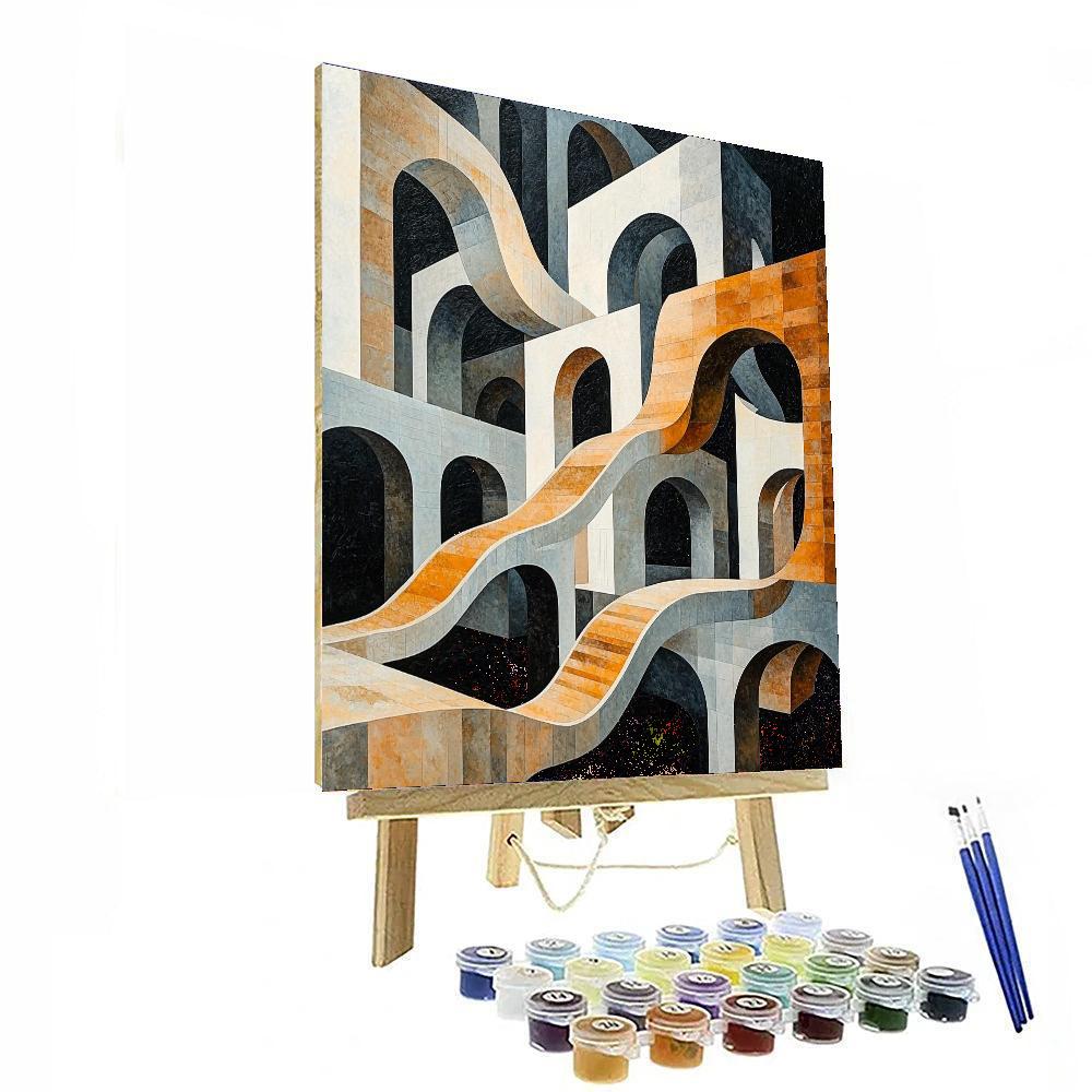 M.C. Escher Inspired Paradoxical Spaces  Paint By Numbers Kits