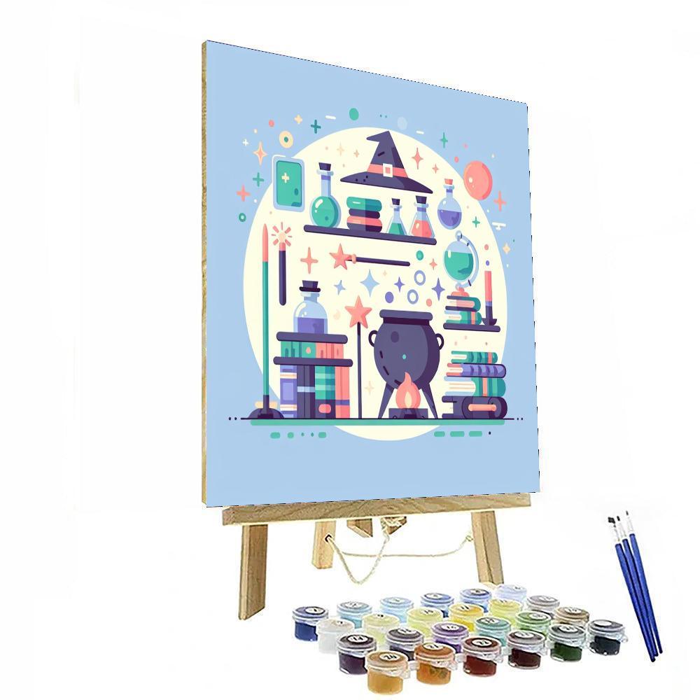Mystical Wizard's Workshop Painting Number Kit