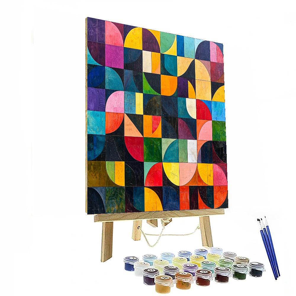 Paul Cézanne Inspired Harmonious Geometry  Paint By Numbers Art