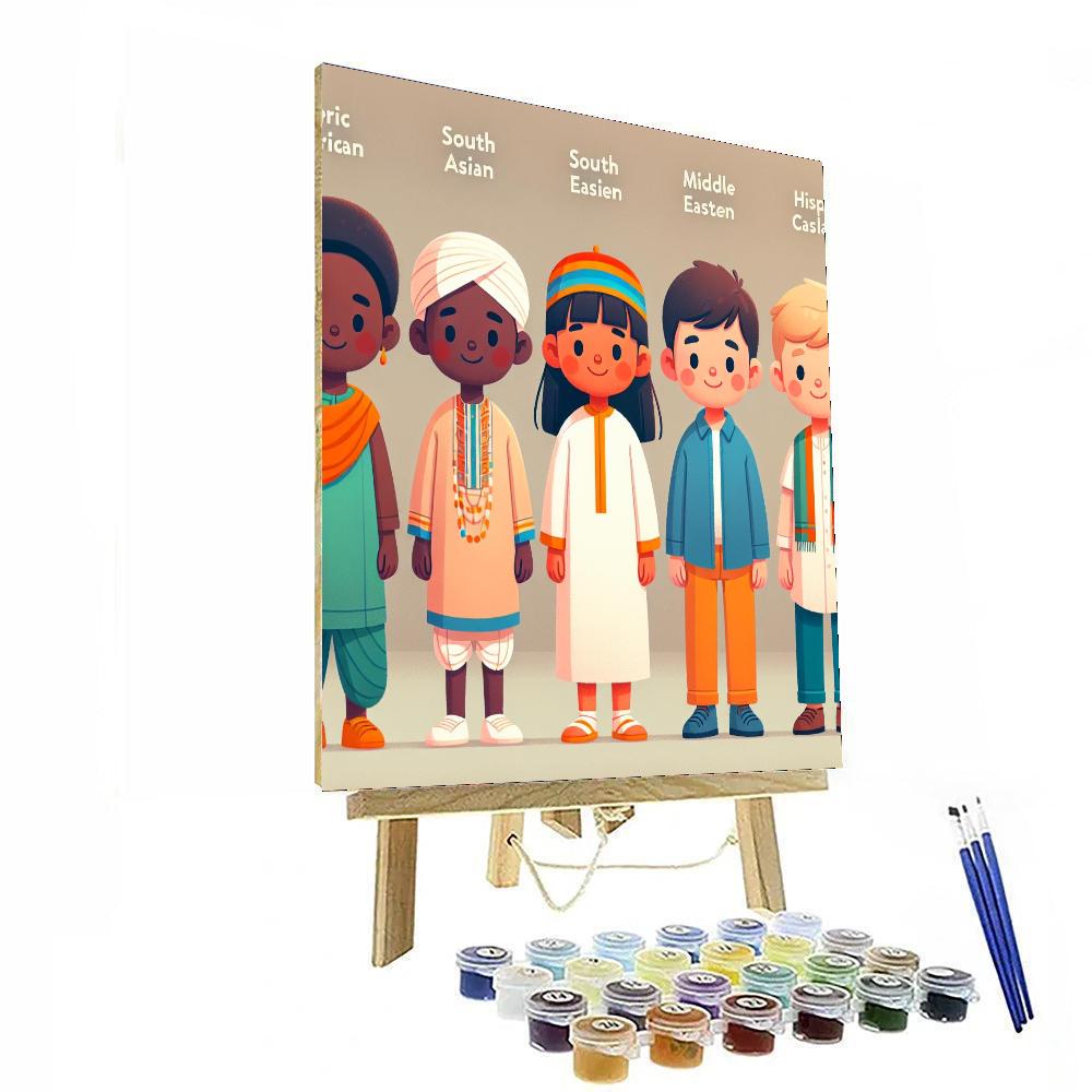 Charming Children Of The World Paint By Numbers Art