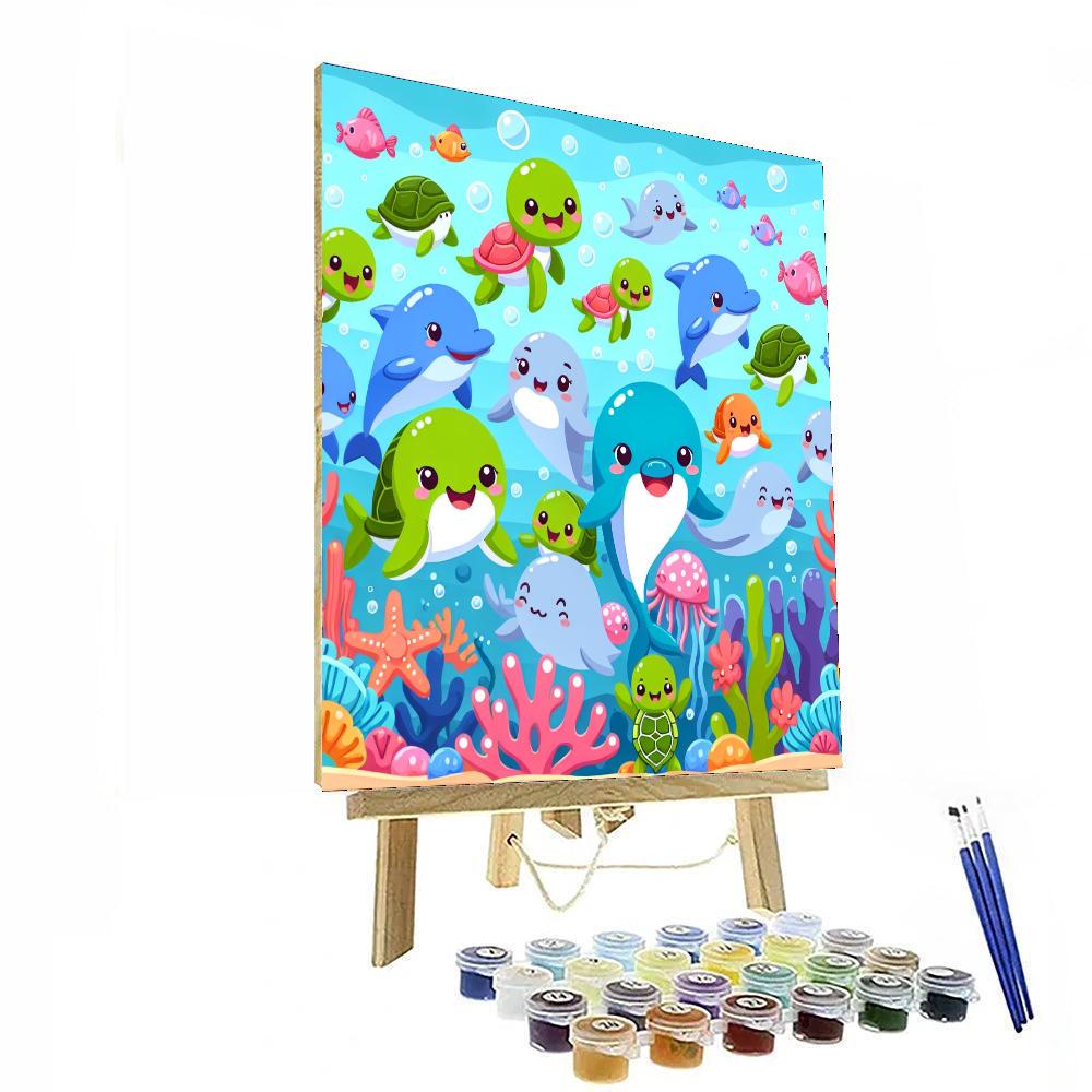 Silly Sea Creature Party Paint By Numbers Kits