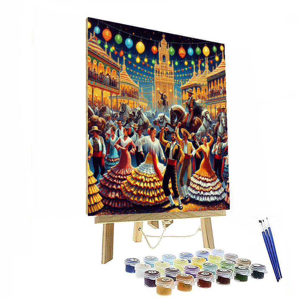 Seville Feria De Abril Painting Number Kit