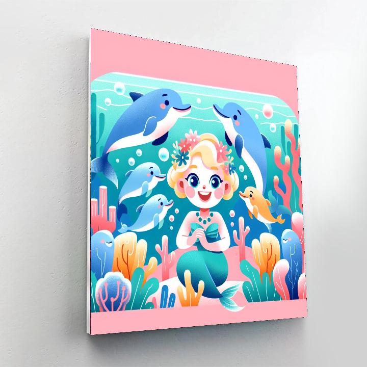 Undersea Mermaid Party Paint By Color