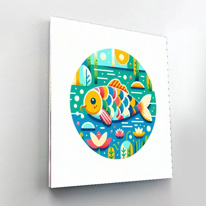 Colorful Koi Fish Paint By Numbers