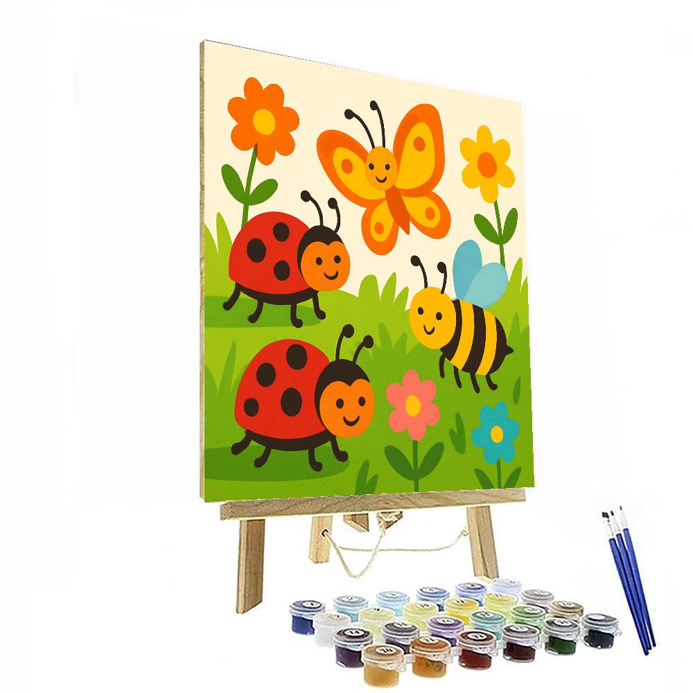 Brightly Colored Insects Paint By Numbers Kits