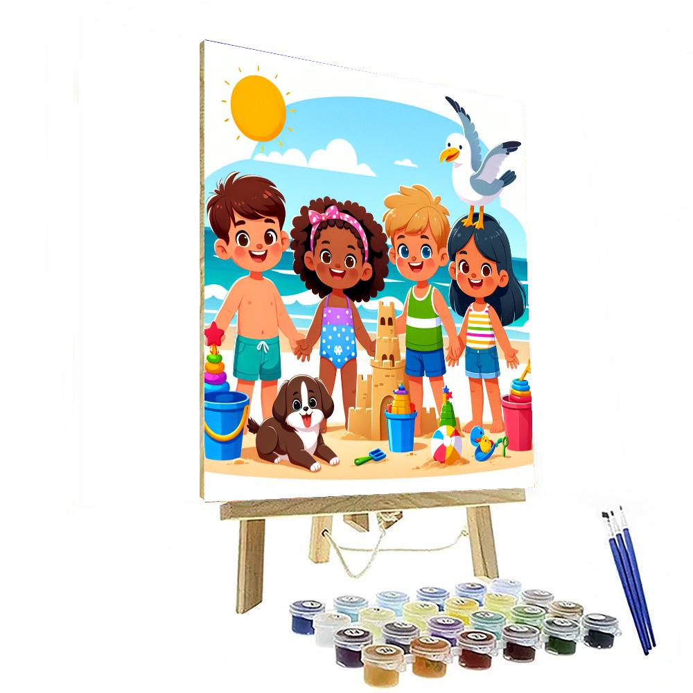 Friends At The Beach Paint By Numbers Kits