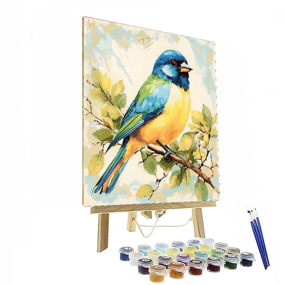 Leonardo Da Vinci Inspired Feathered Beauty  Number Painting