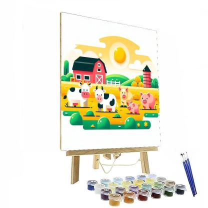 Animal Antics Farm Paint By Number