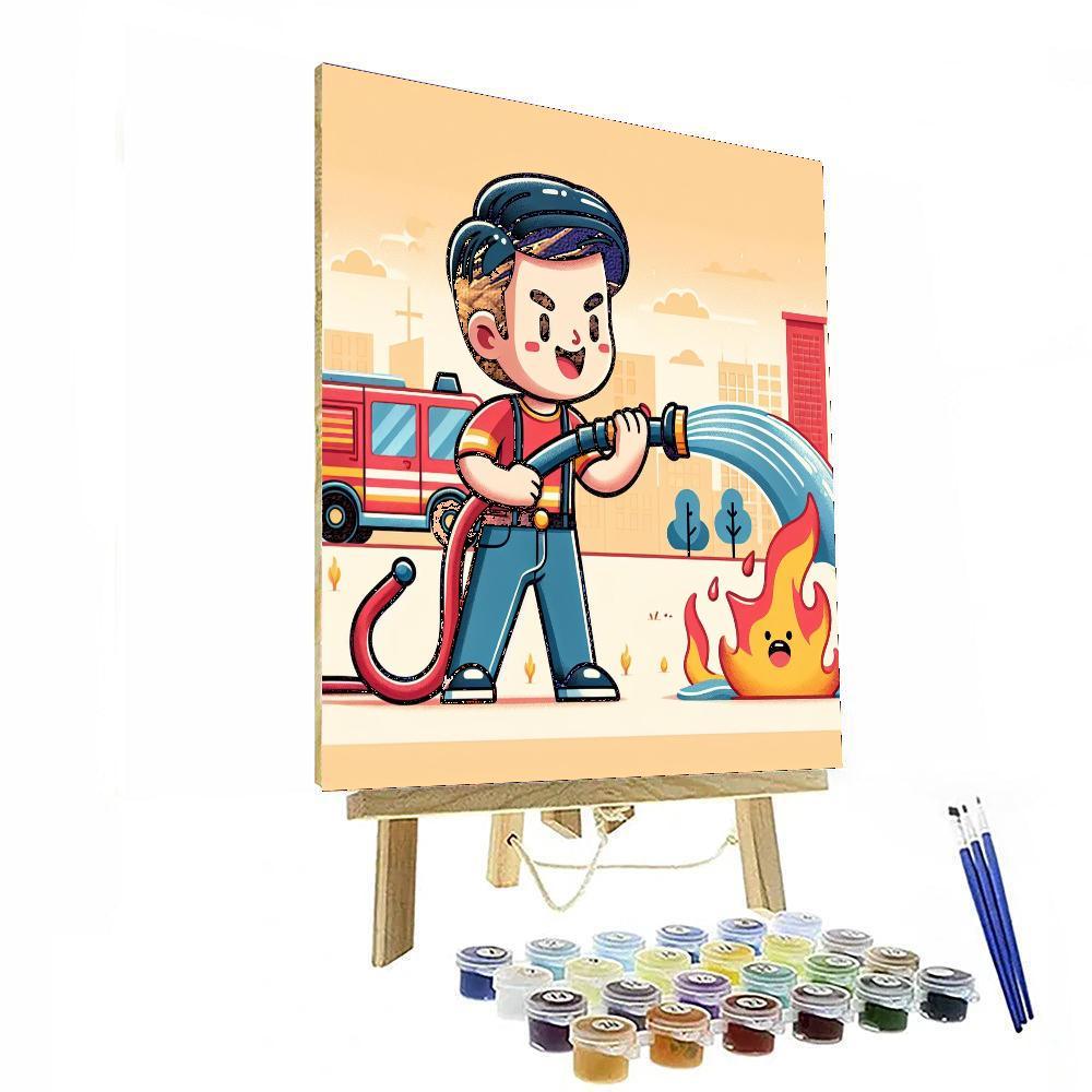 Brave Firefighter's Day Paint By Number