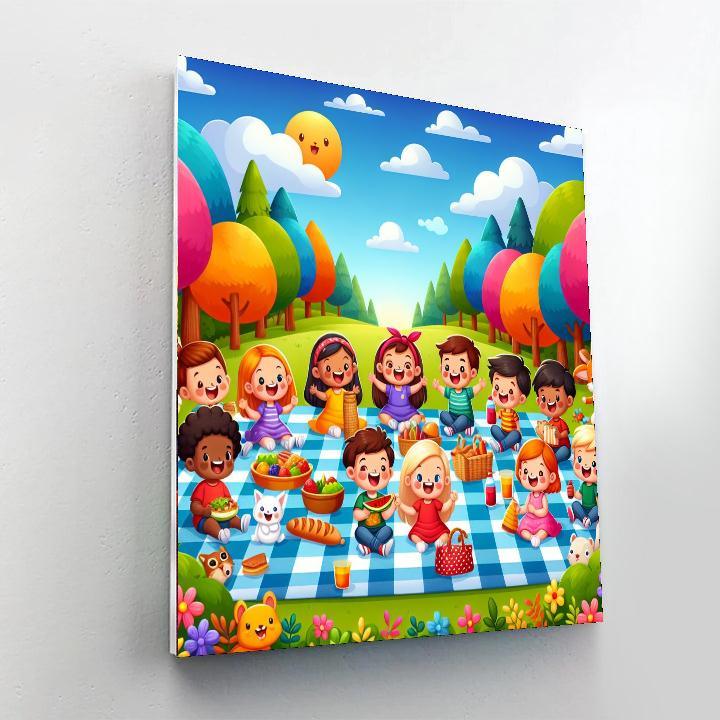 Happy Forest Picnic Paint By Numbers