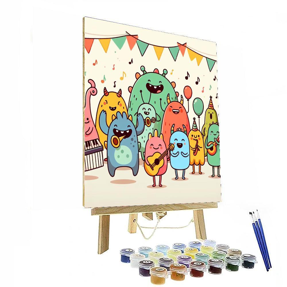 Friendly Monster Bash Paint By Color