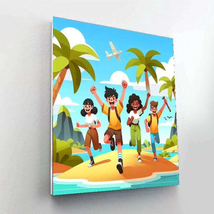 Wondrous Island Treasure Hunt Painting Number Kit