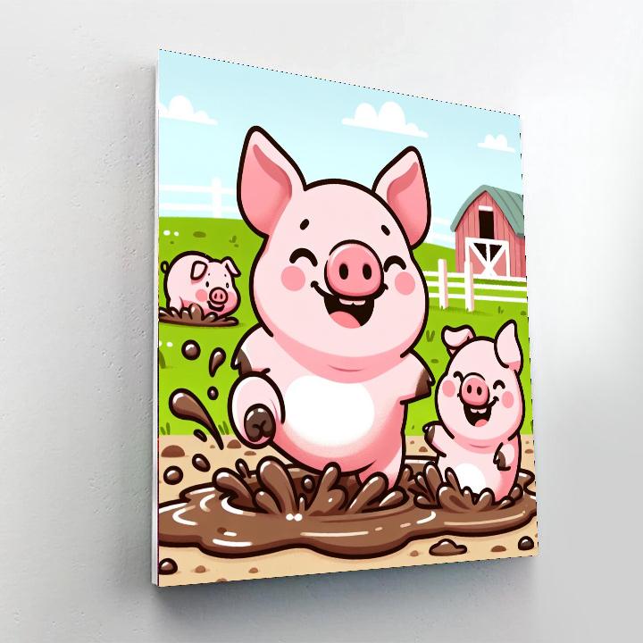 Peppy Pigs Numbered Painting Kits