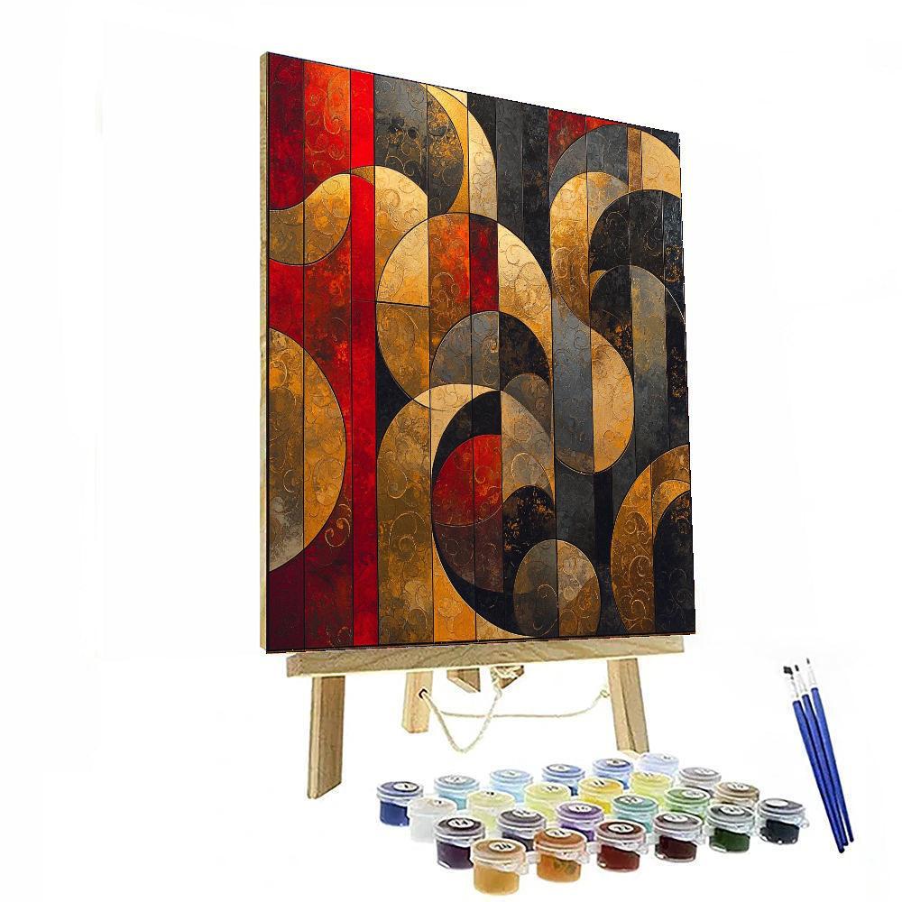 Gustav Klimt Inspired Mirage Of Patterns  Paint By Numbers Kits