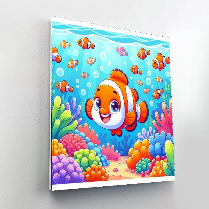 Silly Clownfish Paint By Numbers Art