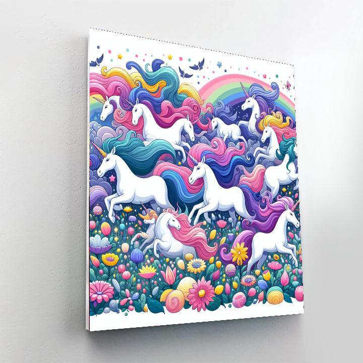 Dreamy Unicorn Valley DIY Paint By Numbers