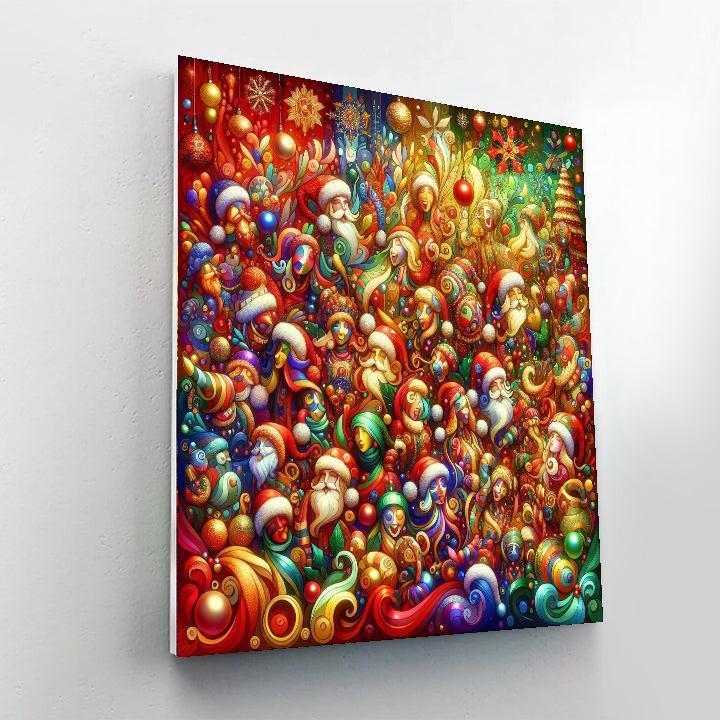 Festive Holiday Parade Painting By Numbers Kit