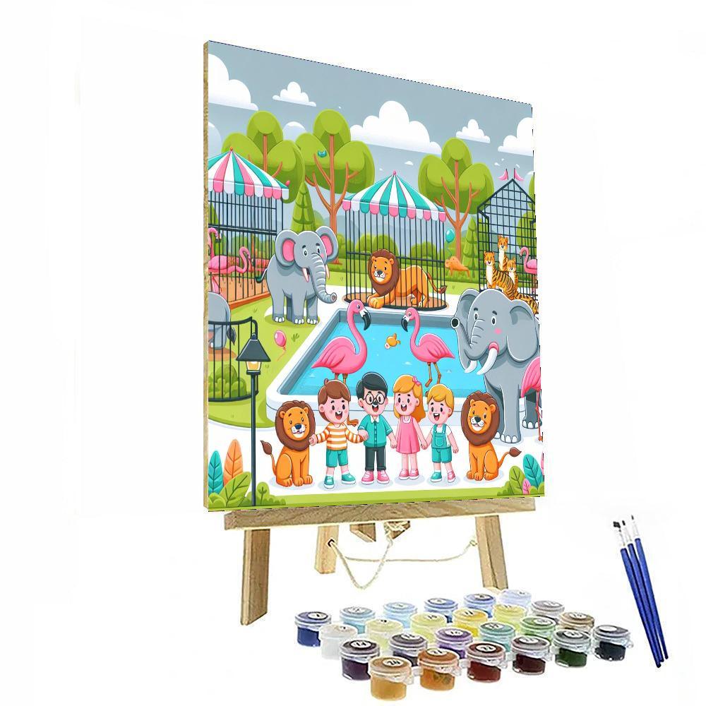 Joyful Adventure At The Zoo Paint By Numbers Kits