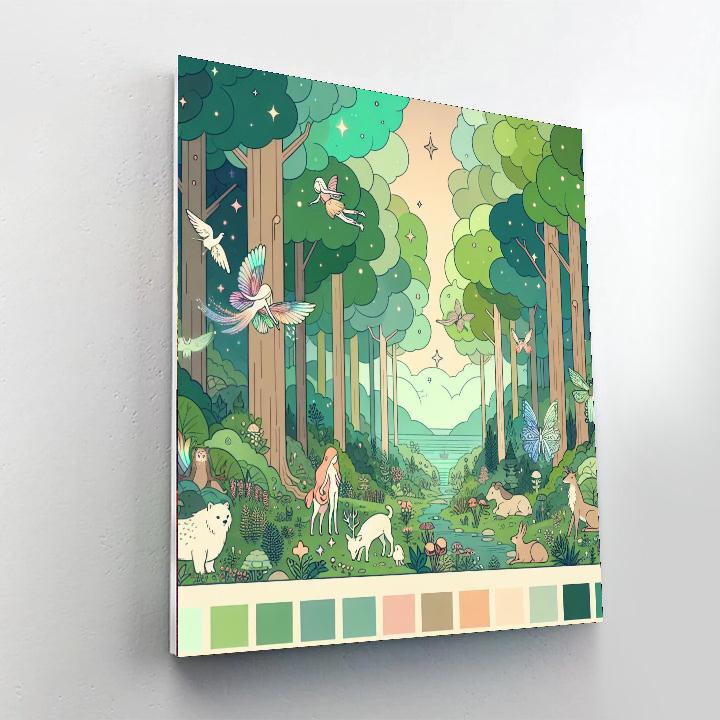 Forest Enchantment Retreat Painting Number Kit