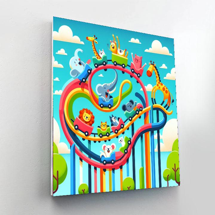 Whimsical Rollercoaster Numbered Painting Kits