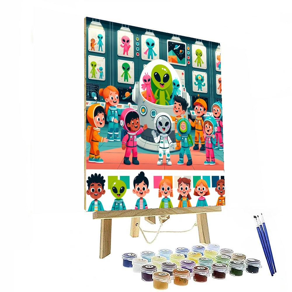 Space Station Encounter DIY Paint By Numbers