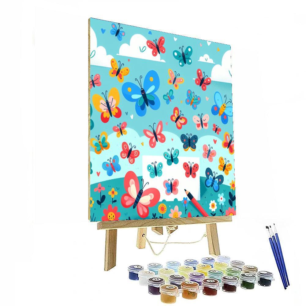 Breezy Butterfly Whirl Paint By Color