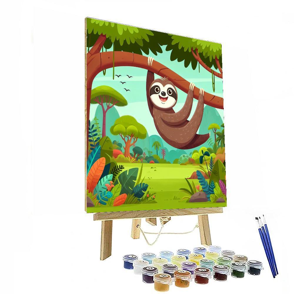 Silly Sloth's Jungle Journey Paint By Number