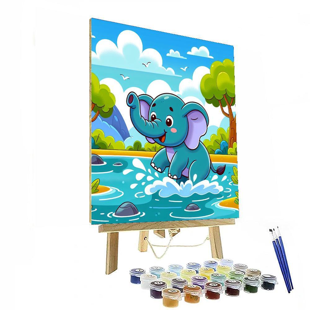 Adventurous Elephant Painting Number Kit
