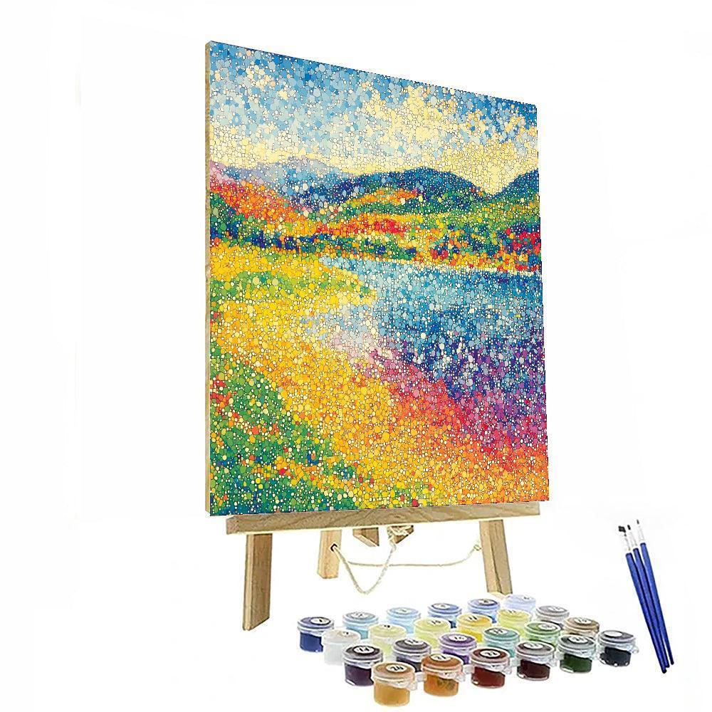 Georges Seurat Inspired Vibrant Mosaic  Paint By Numbers