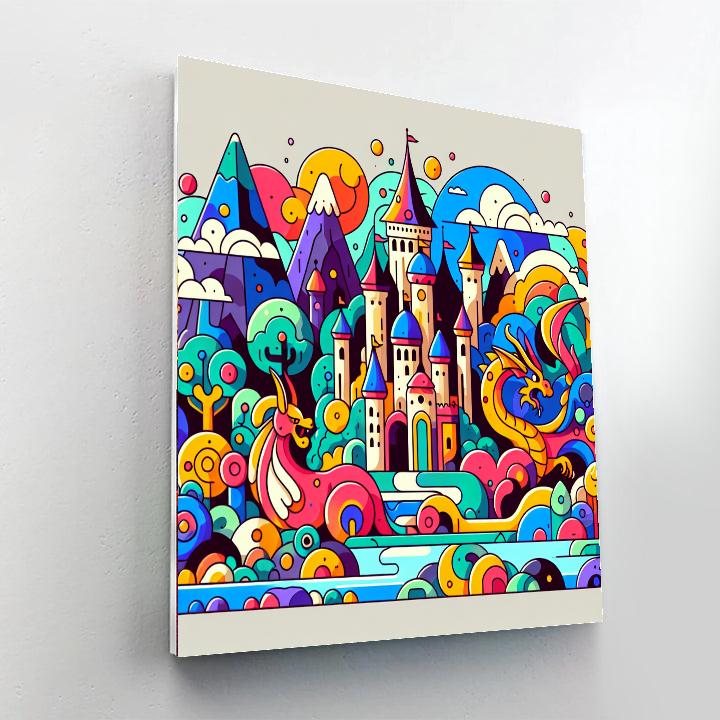Friendly Fantasy Kingdom Paint By Numbers Art
