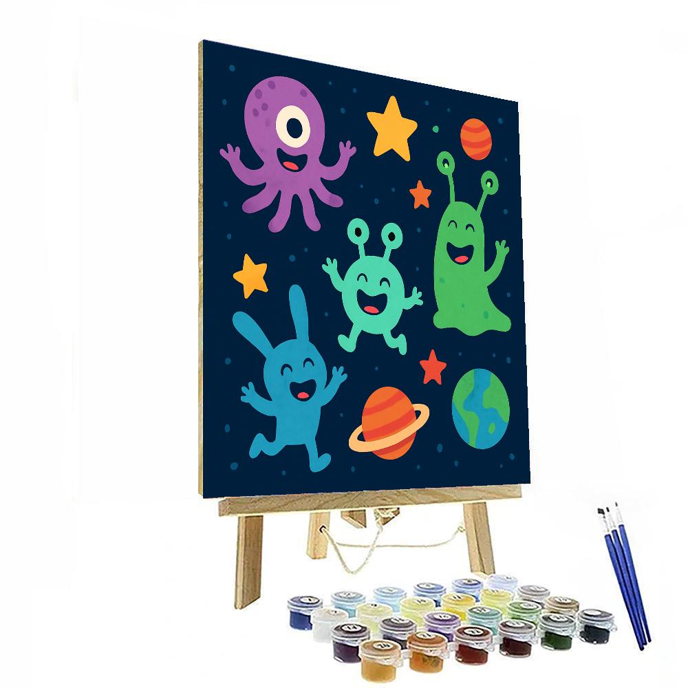 Sparkly Space Adventure Painting By Numbers Kit