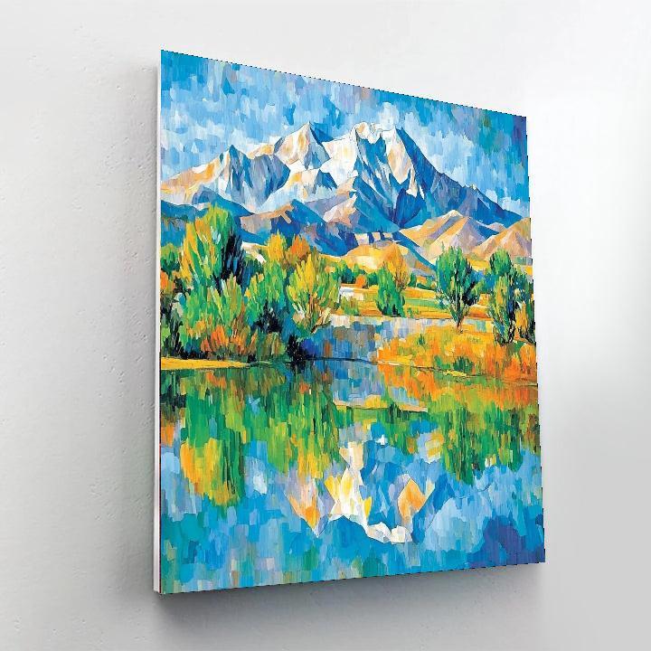 Paul Cézanne Inspired Harmonious Mountain Symphony  Paint By Number