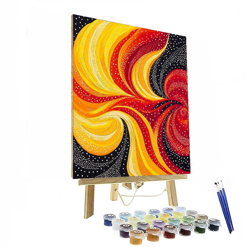 Yayoi Kusama Inspired Visionary Swirls  DIY Paint By Numbers