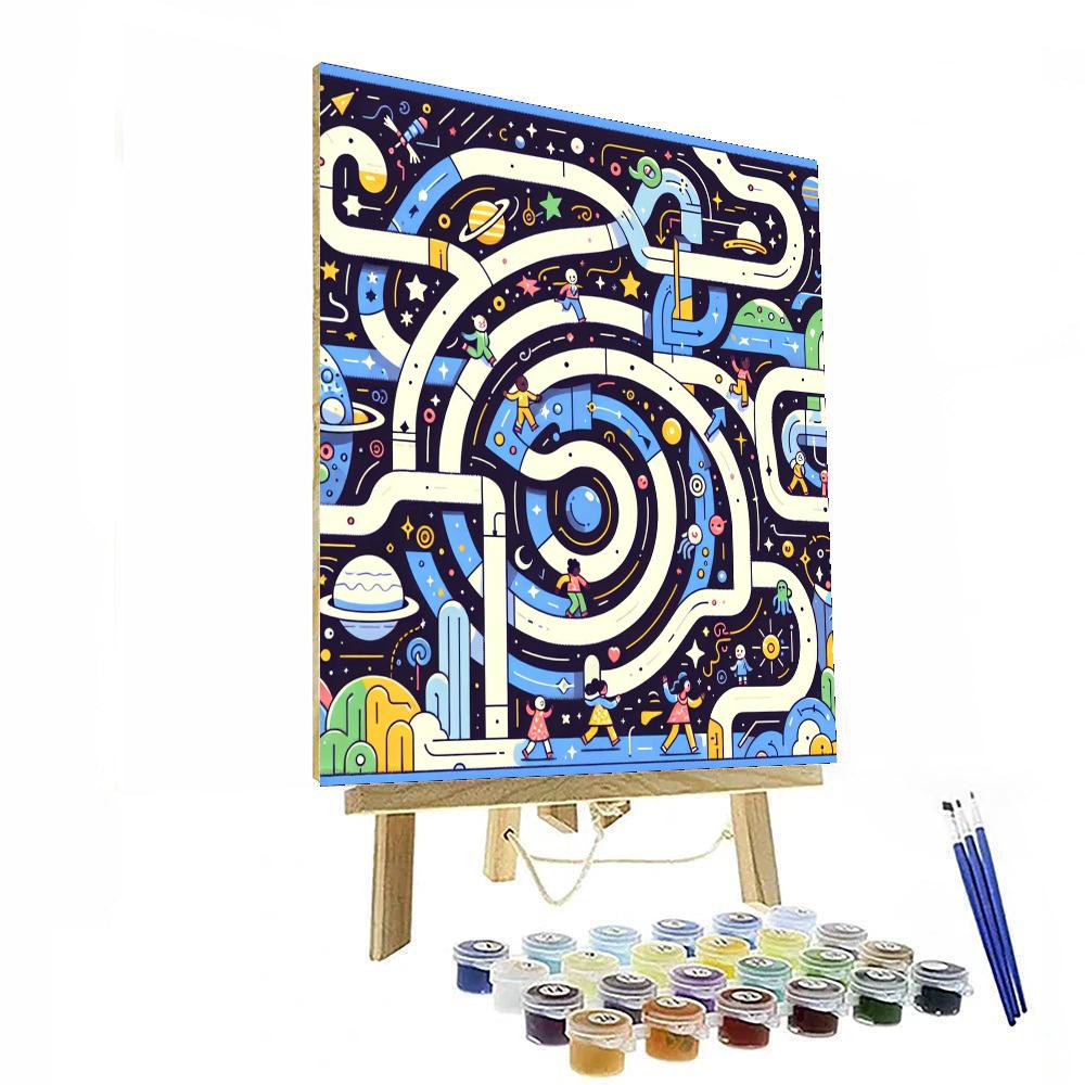 Galaxy Maze Challenge DIY Paint By Numbers