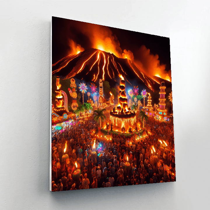 Pahoa's Lava Lights - Usa Number Painting