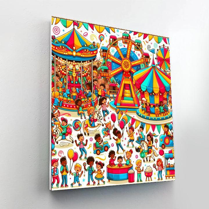 Colorful Carnival Of Colors Number Painting