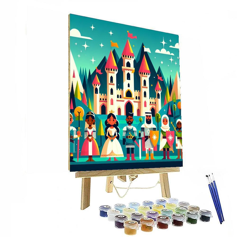 Princess And Knights Quest Number Painting