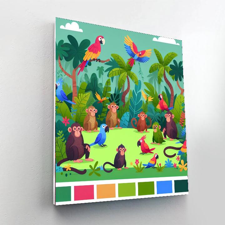 Adventures Of The Jungle Tribe Paint By Numbers Art