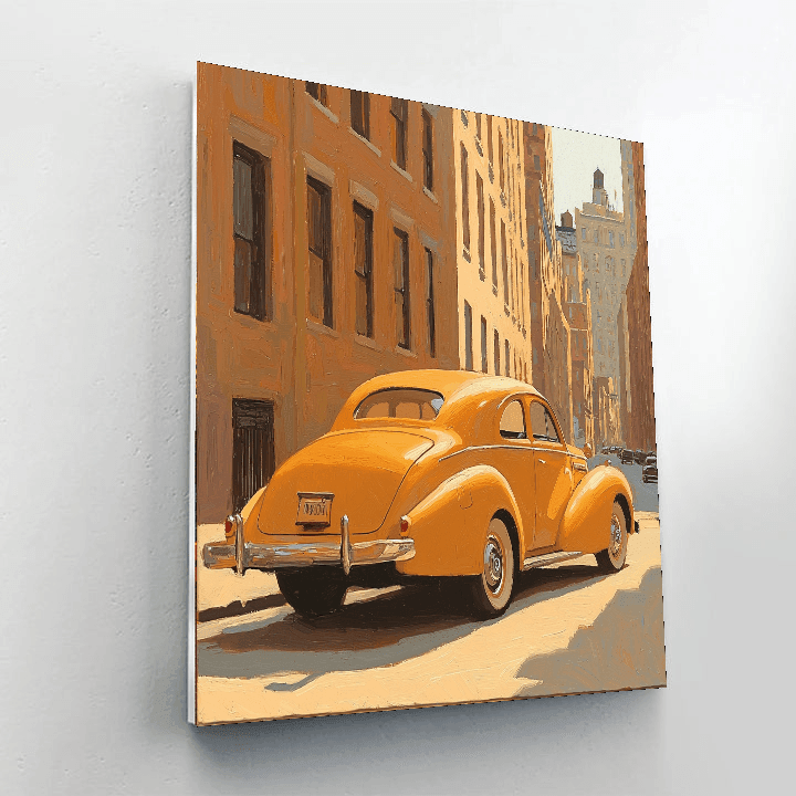 Edward Hopper Inspired Vintage Automobile  Paint By Numbers
