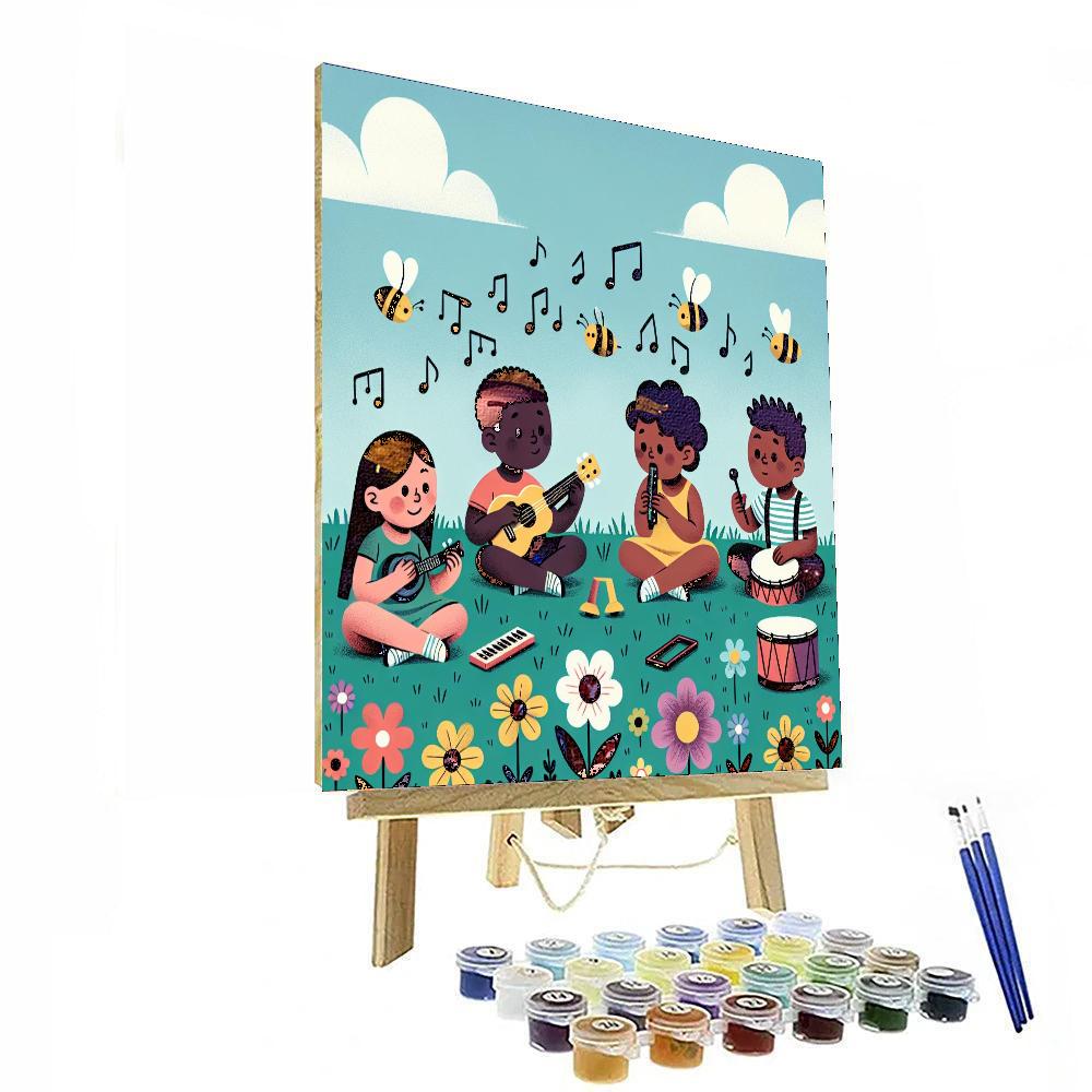 Melodic Meadow Symphony Number Painting