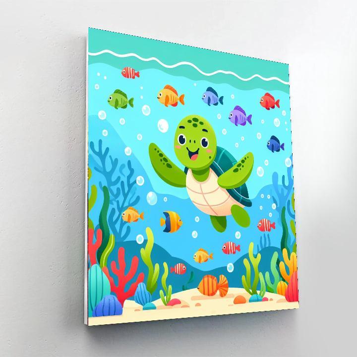 Friendly Ocean Life Encounter Numbered Painting Kits