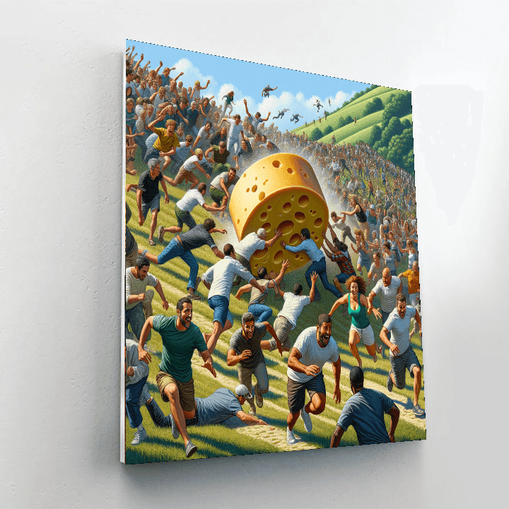 Cooper's Hill Cheese-rolling - Gloucestershire, England Paint By Color