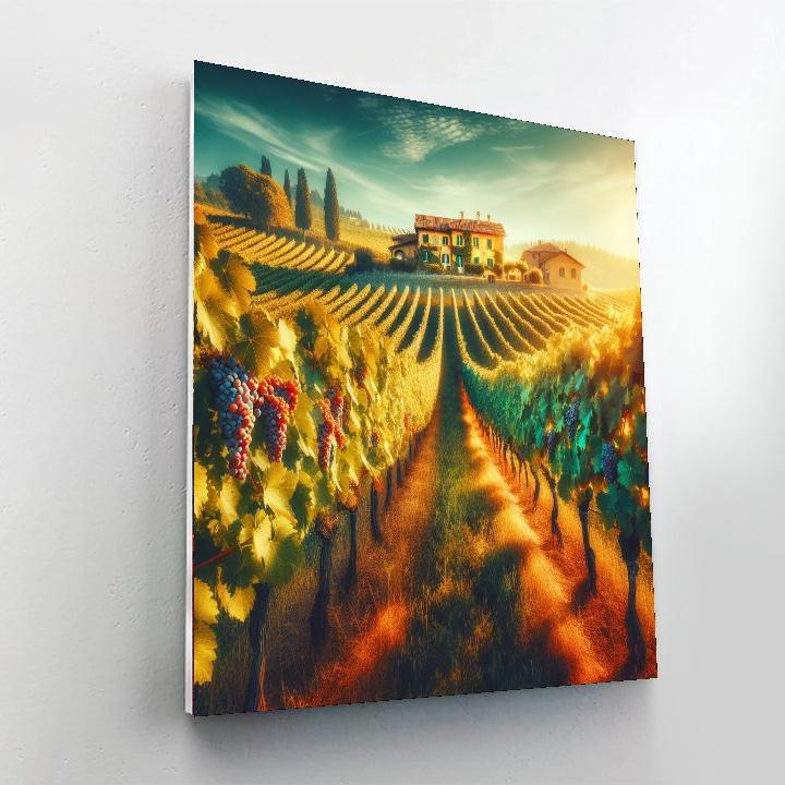 Quaint Vineyard Retreat Numbered Painting Kits