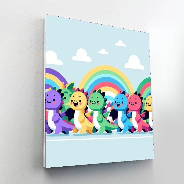 Cheerful Dragon Parade Paint By Number